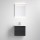 Kúpeľňová skrinka s umývadlom VIGO + nástenné LED zrkadlo s podsvietením LED/10W/230V IP44 v čiernom prevedení