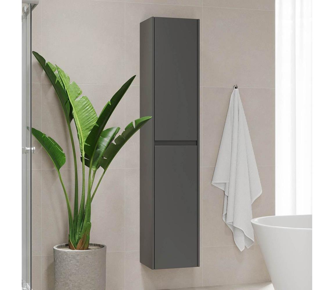 BATH DELUXE Kúpeľňová skrinka TRONDHEIM 35x174x30 cm antracit 04-035-67-43-00