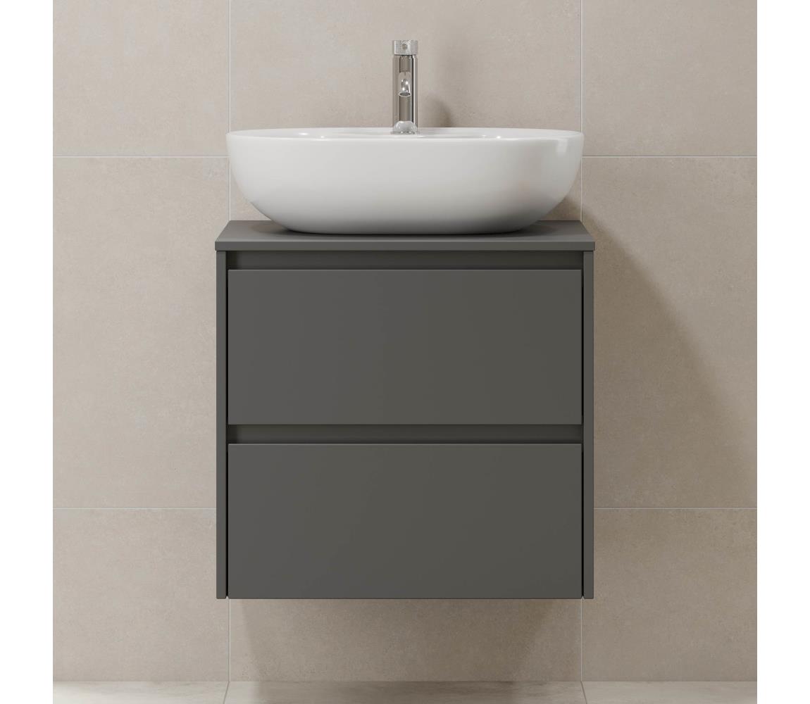 BATH DELUXE Kúpeľňová skrinka TRONDHEIM pre umývadlo 60x57x46 cm antracitová 03-060-67-43-00