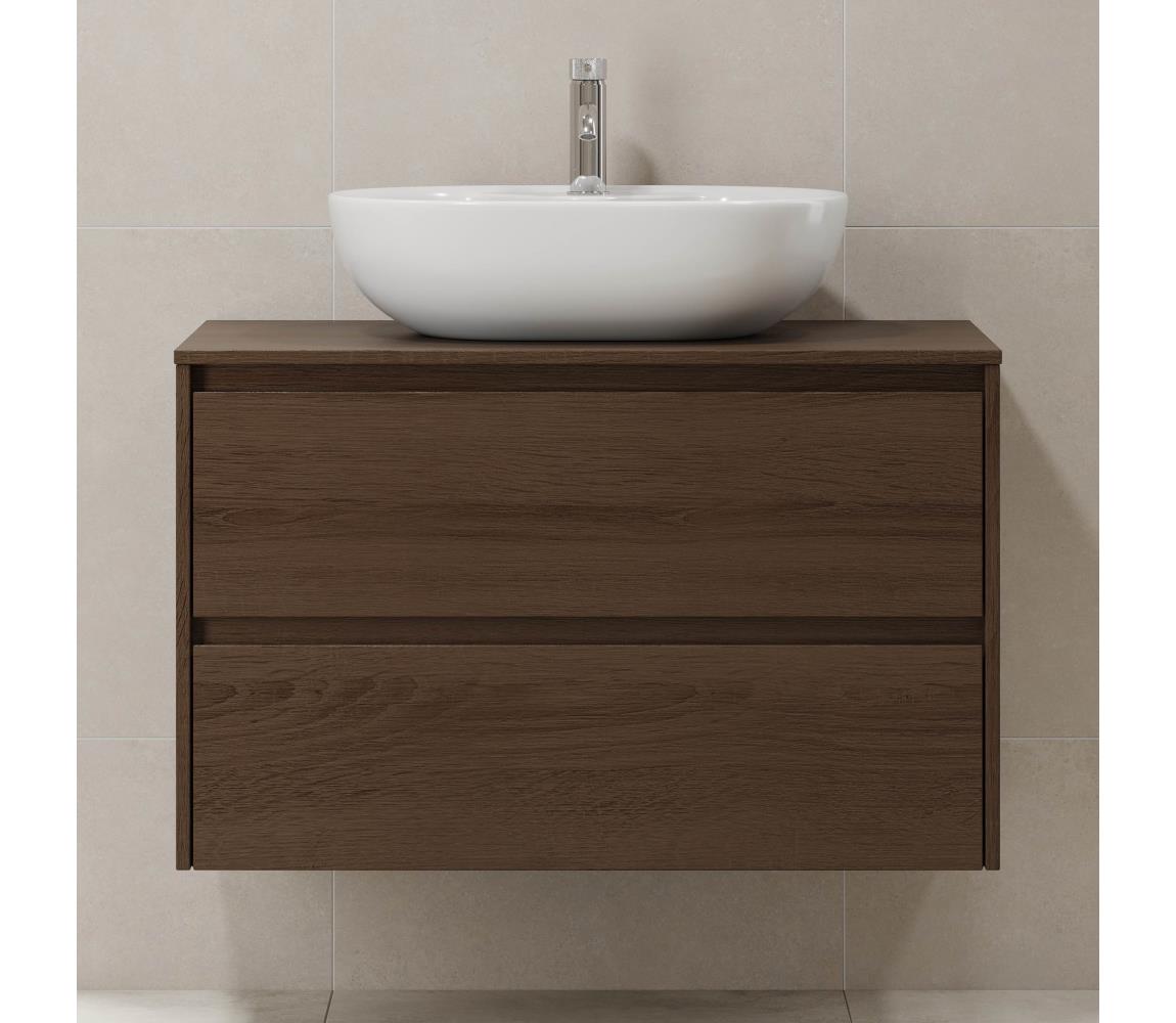BATH DELUXE Kúpeľňová skriňka TRONDHEIM pre umývadlo 90x57x46 cm orech 03-090-67-84-00