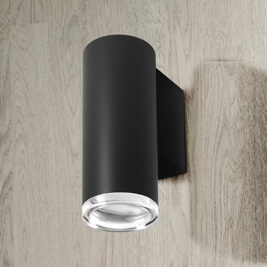 Kúpeľňové nástenné bodové svietidlo TURYN 1xGU10/10W/230V IP44 čierna