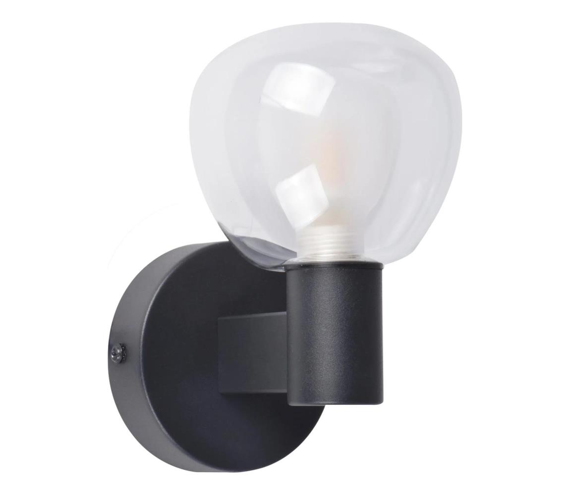 Kúpeľňové nástenné svietidlo POLA 1xG9/5W/230V IP44 čierne/číre 336019
