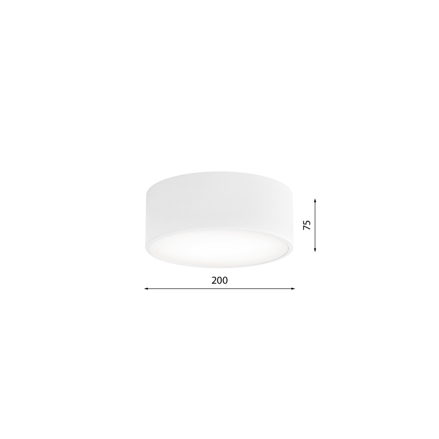 Kúpeľňové stropné svietidlo CLEO 1xE27/24W/230V pr. 20 cm biela IP54