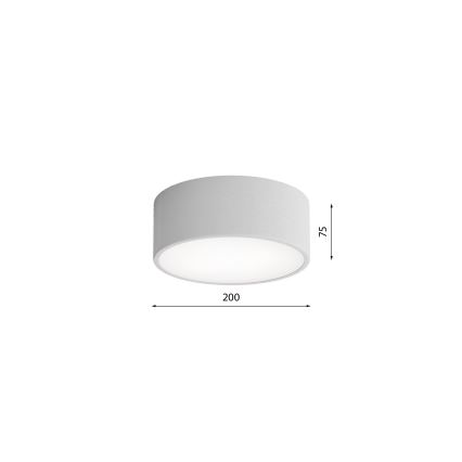 Kúpeľňové stropné svietidlo CLEO 1xE27/24W/230V pr. 20 cm šedá IP54