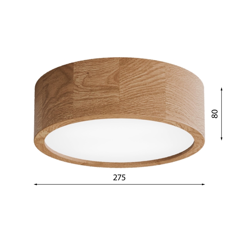 Kúpeľňové stropné svietidlo CLEO 2xE27/24W/230V IP54 pr. 27,5 cm dub