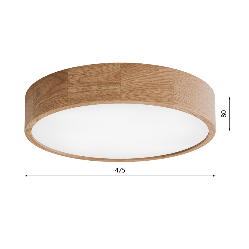 Kúpeľňové stropné svietidlo CLEO 4xE27/24W/230V IP54 pr. 47,5 cm dub