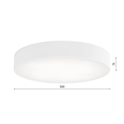 Kúpeľňové stropné svietidlo CLEO 4xE27/24W/230V pr. 50 cm biela IP54