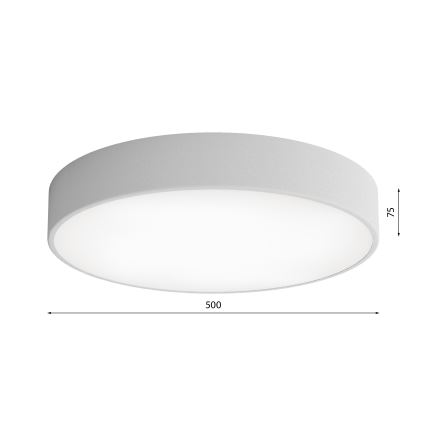 Kúpeľňové stropné svietidlo CLEO 4xE27/24W/230V pr. 50 cm šedá IP54