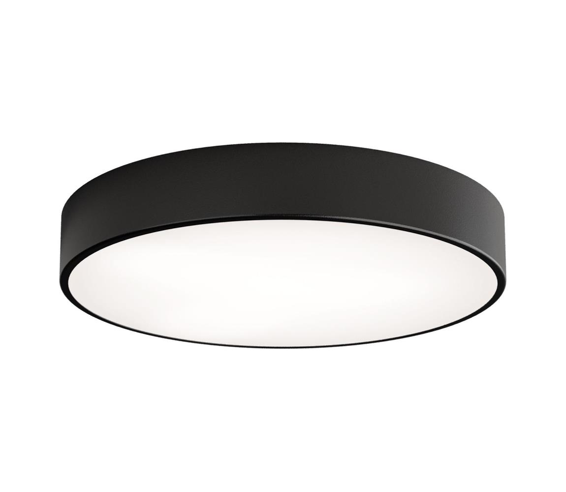 Kúpeľňové stropné svietidlo CLEO so senzorom, 4xE27/24W/230V, priemer 50 cm, IP54, čierne 5907623692399