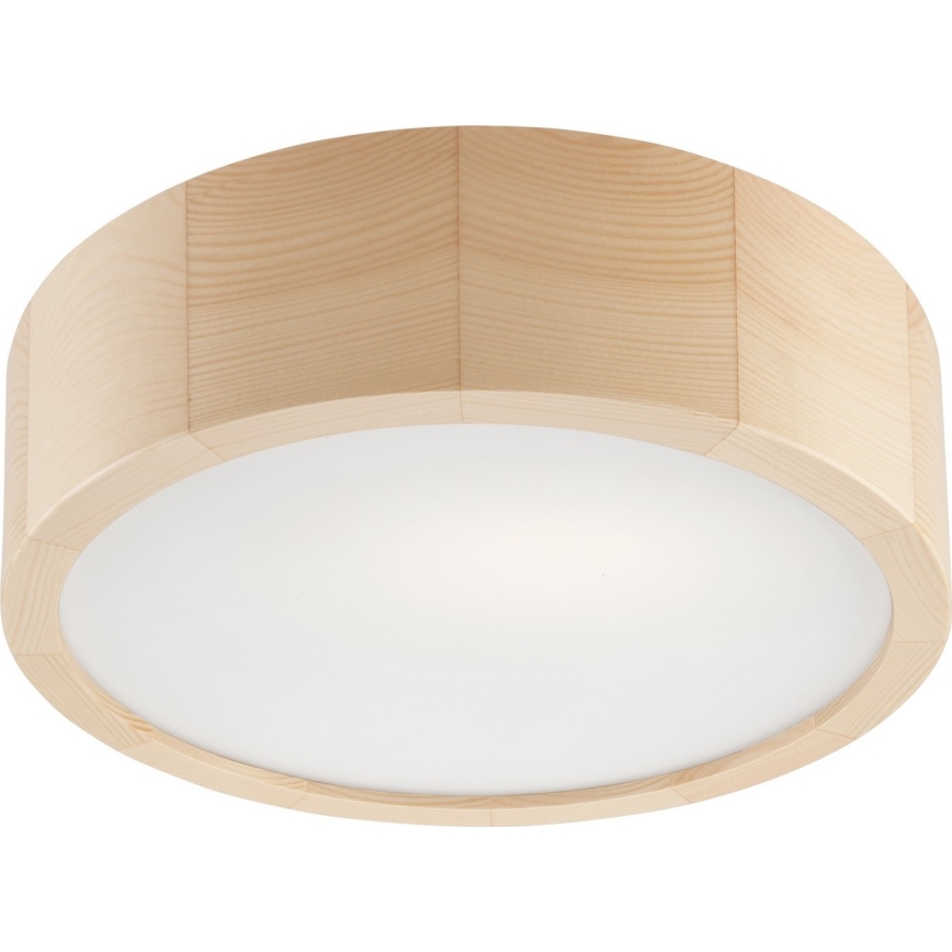 Kúpeľňové stropné svietidlo NATURAL 2xE27/15W/230V IP54 borovica ø 27 cm