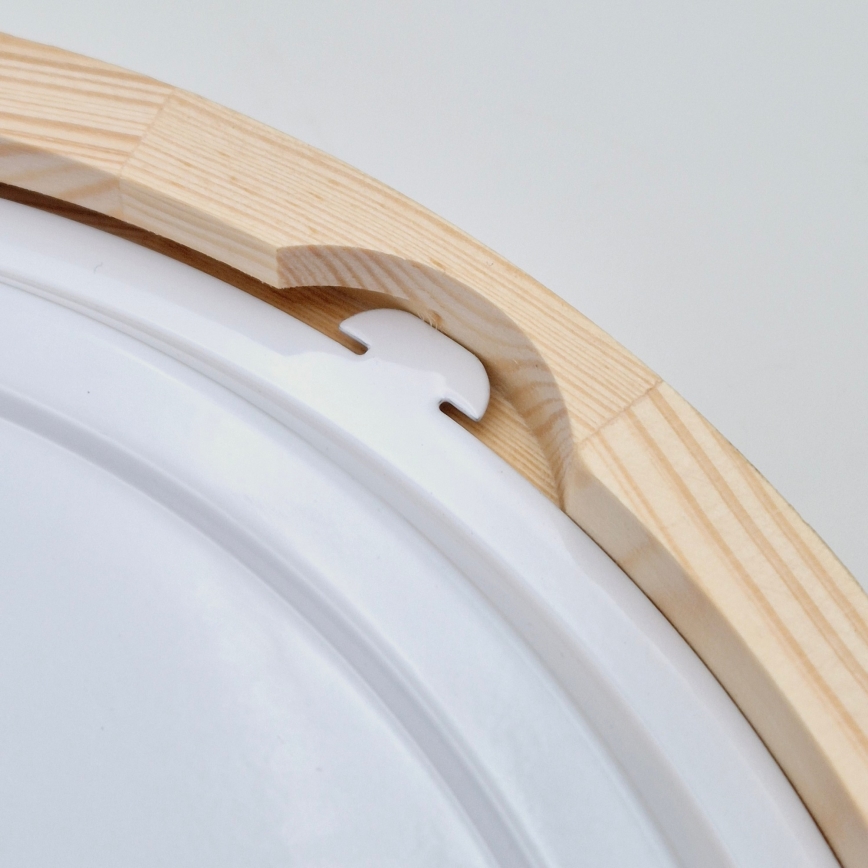 Kúpeľňové stropné svietidlo NATURAL 2xE27/15W/230V IP54 borovica ø 27 cm