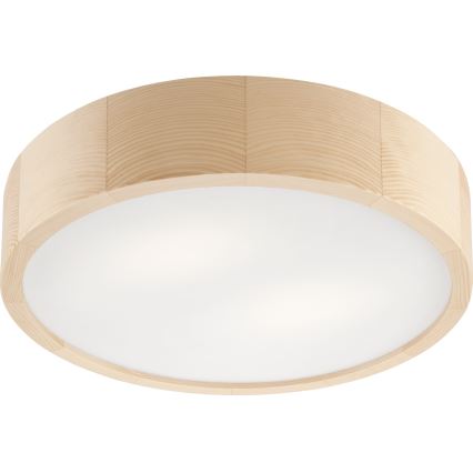 Kúpeľňové stropné svietidlo NATURAL 3xE27/15W/230V IP54 borovica ø 37 cm