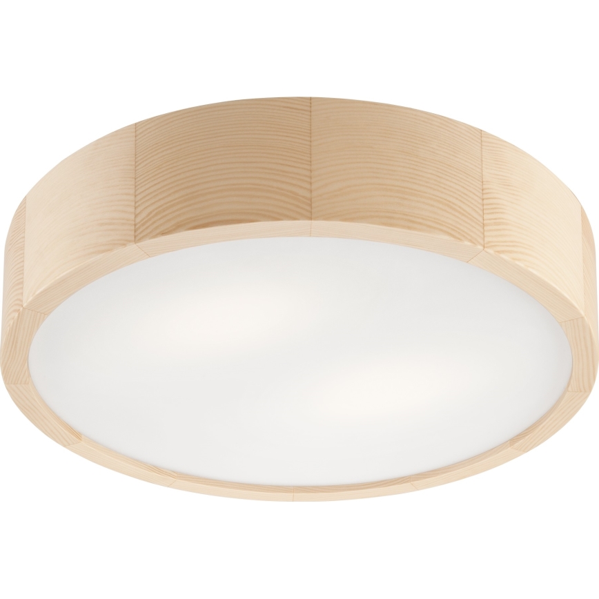 Kúpeľňové stropné svietidlo NATURAL 3xE27/15W/230V IP54 borovica ø 37 cm