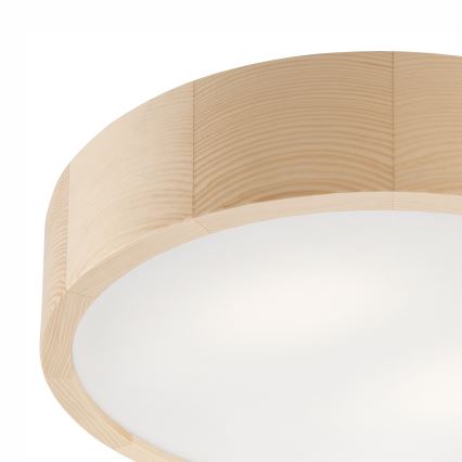 Kúpeľňové stropné svietidlo NATURAL 3xE27/15W/230V IP54 borovica ø 37 cm