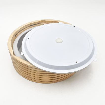 Kúpeľňové stropné svietidlo NATURAL MODERN 2xE27/15W/230V IP54 pr. 27,5 cm borovica