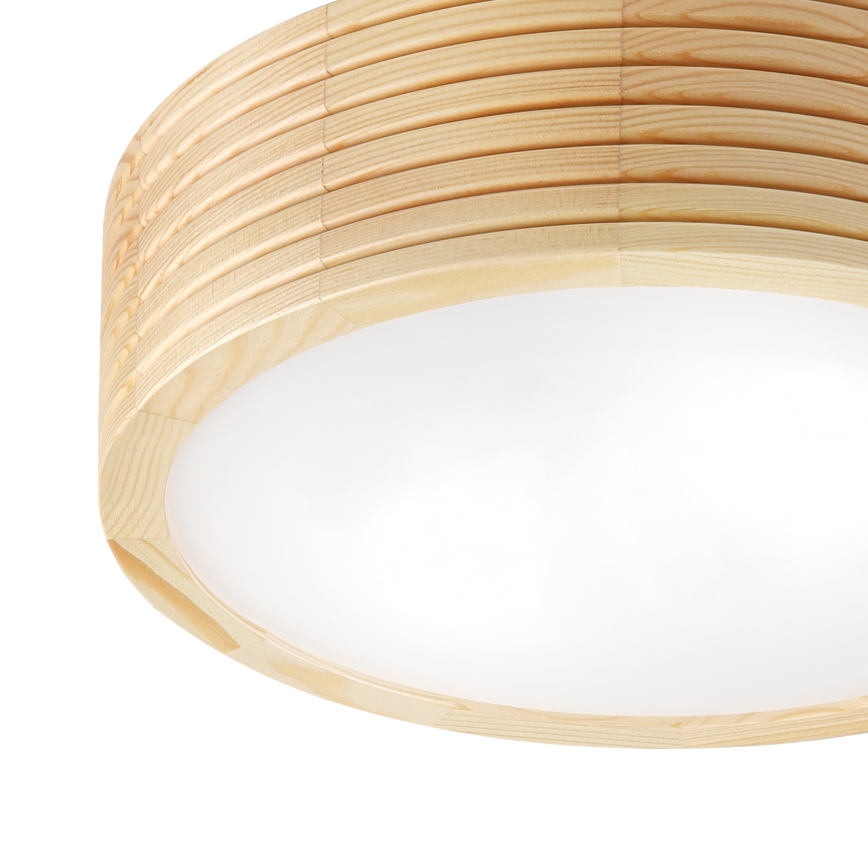 Kúpeľňové stropné svietidlo NATURAL MODERN 2xE27/15W/230V IP54 pr. 27,5 cm borovica
