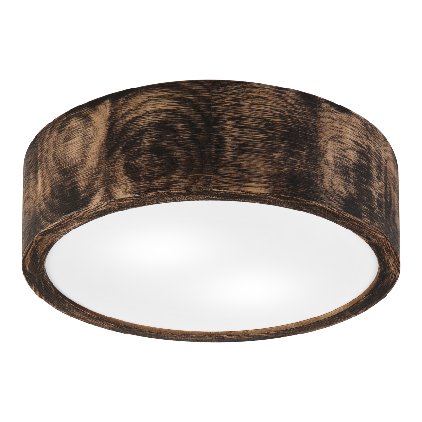 Kúpeľňové stropné svietidlo OAK SMOKY 2xE27/15W/230V IP54 ø 27,5 cm dub/hnedá