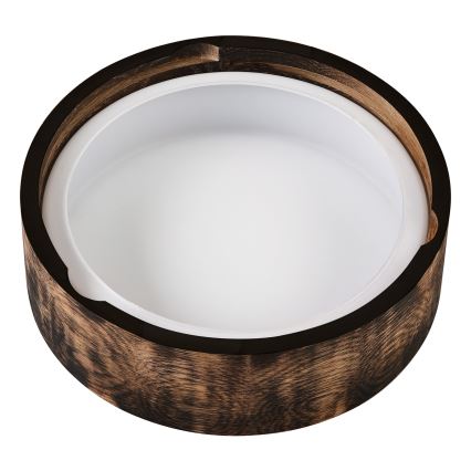 Kúpeľňové stropné svietidlo OAK SMOKY 2xE27/15W/230V IP54 ø 27,5 cm dub/hnedá