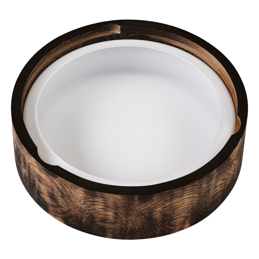 Kúpeľňové stropné svietidlo OAK SMOKY 2xE27/15W/230V IP54 ø 27,5 cm dub/hnedá