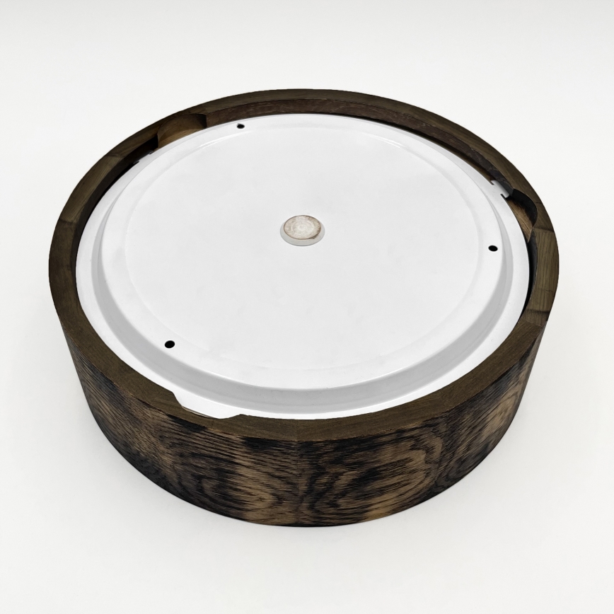 Kúpeľňové stropné svietidlo OAK SMOKY 2xE27/15W/230V IP54 ø 27,5 cm dub/hnedá