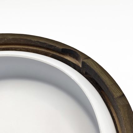 Kúpeľňové stropné svietidlo OAK SMOKY 2xE27/15W/230V IP54 ø 27,5 cm dub/hnedá