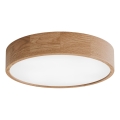 Kúpeľňové stropné svietidlo s čidlom CLEO 4xE27/24W/230V priemer 47,5 cm IP54 dub