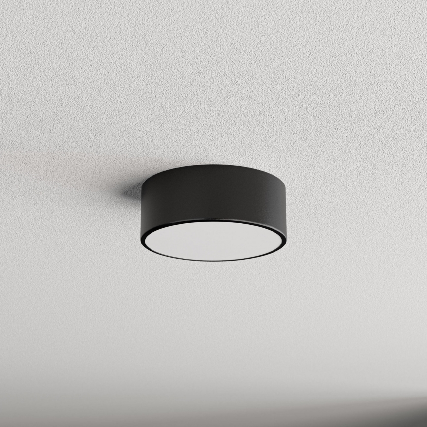 Kúpeľňové stropné svietidlo so senzorom CLEO 1xE27/24W/230V Ø 20 cm IP54 čierne
