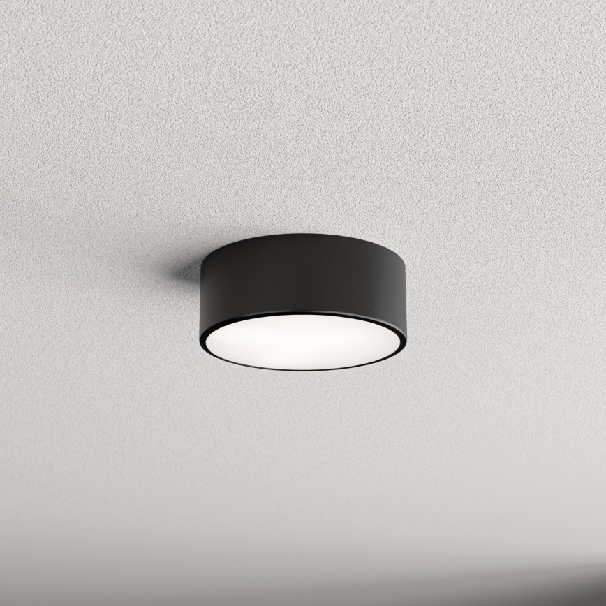 Kúpeľňové stropné svietidlo so senzorom CLEO 1xE27/24W/230V Ø 20 cm IP54 čierne