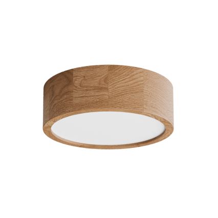 Kúpeľňové stropné svietidlo so senzorom CLEO 2xE27/24W/230V pr. 27,5 cm IP54 dub