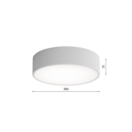Kúpeľňové stropné svietidlo so senzorom CLEO 2xE27/24W/230V, priemer 30 cm, sivé, IP54