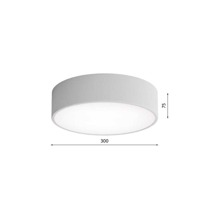 Kúpeľňové stropné svietidlo so senzorom CLEO 2xE27/24W/230V, priemer 30 cm, sivé, IP54