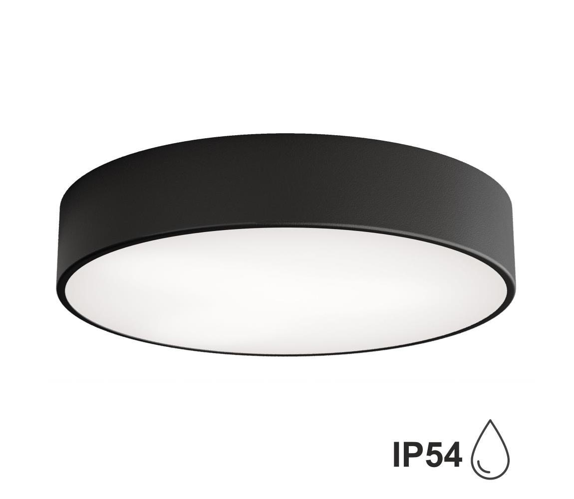 Kúpeľňové stropné svietidlo so senzorom CLEO 3xE27/24W/230V pr. 40 cm čierne IP54 5907623600059