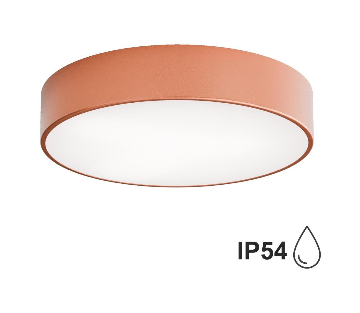 Kúpeľňové stropné svietidlo so snímačom CLEO 3xE27/24W/230V pr. 40 cm medené IP54 5907623600165