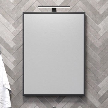 Kúpeľňové zrkadlo BORGSTED 60x80 cm čierne