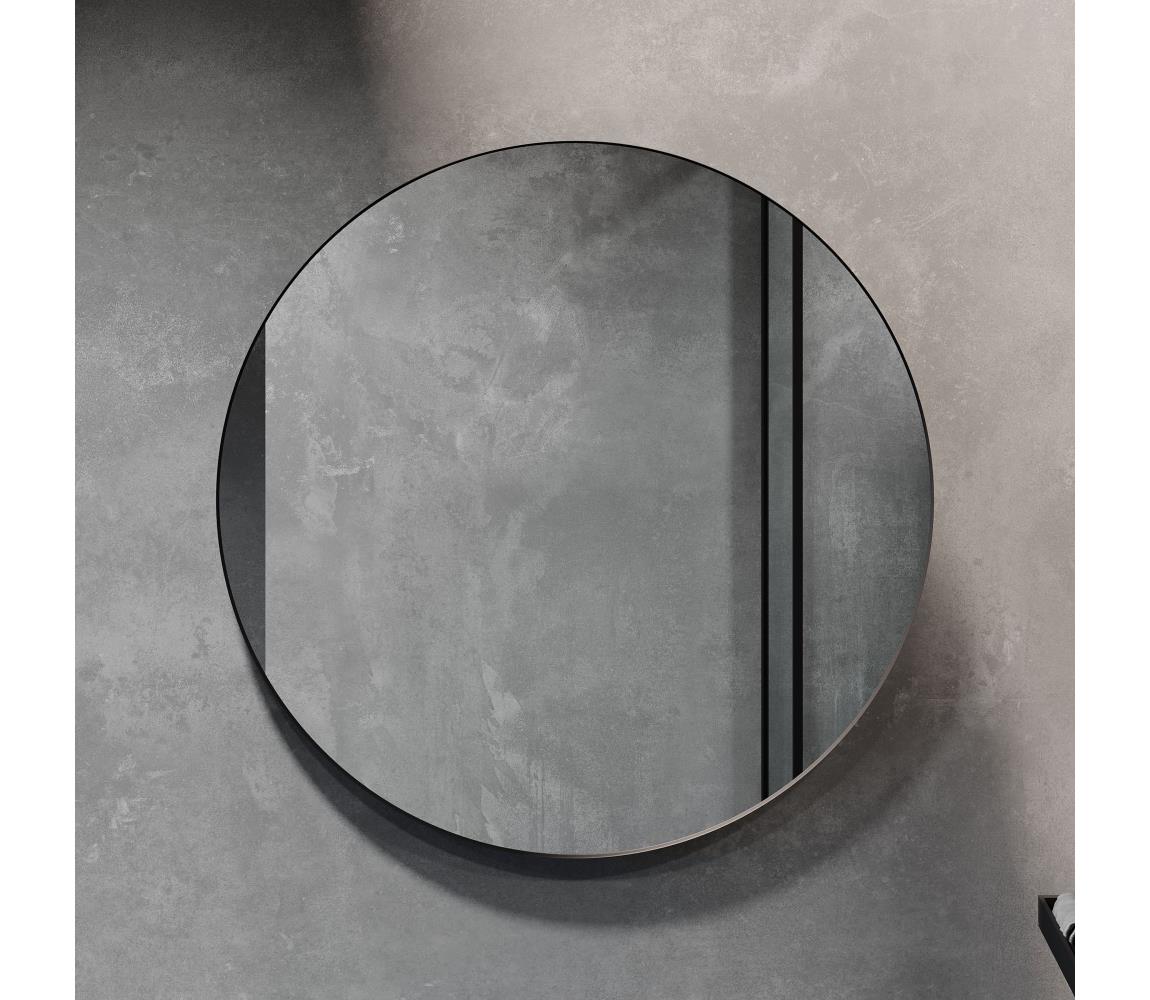 BATH DELUXE Kúpeľňové zrkadlo BORGSTED pr. 80 cm čierne 01-080-09-02-00