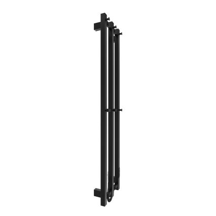 Kúpeľňový radiátor HF SLIM 110W/230V 117x25 cm čierna hranatý