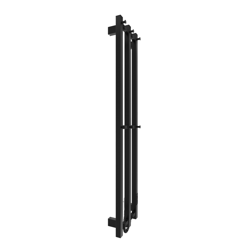 Kúpeľňový radiátor HF SLIM 110W/230V 117x25 cm čierna hranatý