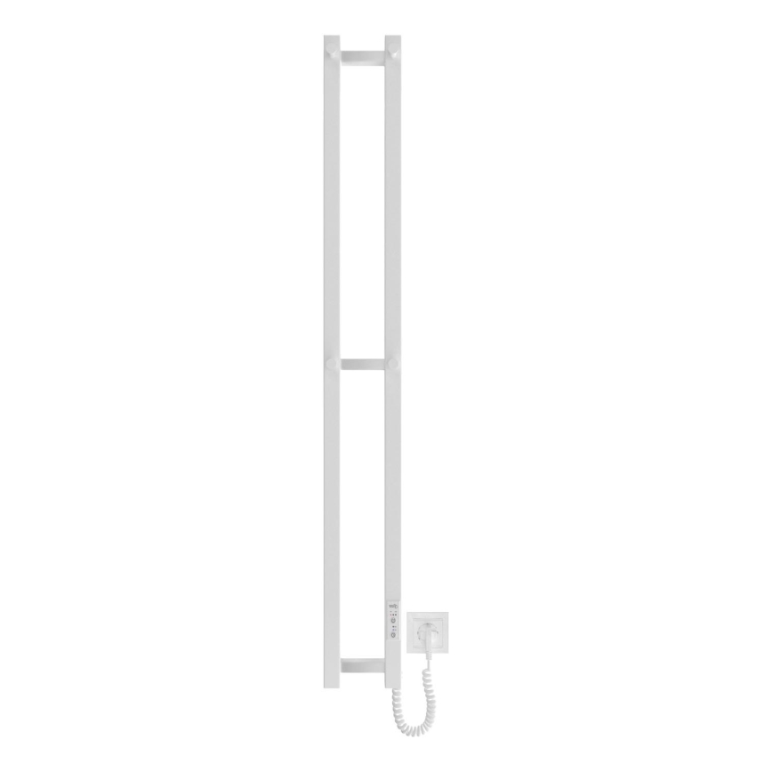 Kúpeľňový radiátor HF SLIM 80W/230V 117x14 cm biela hranatý