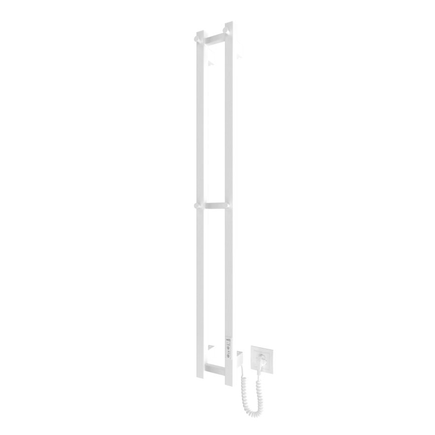 Kúpeľňový radiátor HF SLIM 80W/230V 117x14 cm biela hranatý