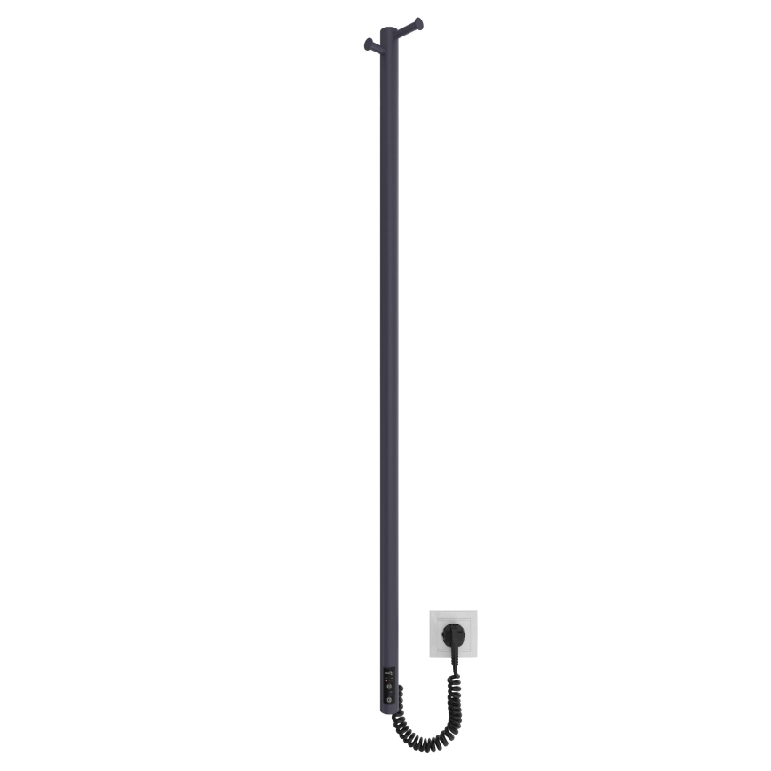 Kúpeľňový radiátor RAY 25W/230V 110x30 cm IP44 nerezová oceľ/antracit