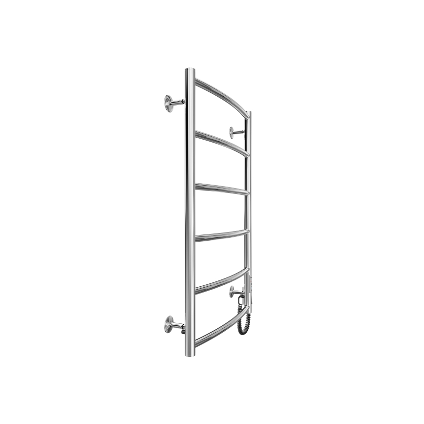 Kúpeľňový rebríkový radiátor CLASSIC 100W/230V 81x53cm nerez/lesklý chróm pravá