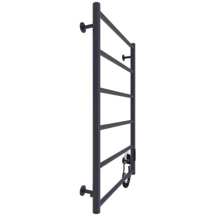 Kúpeľňový rebríkový radiátor CLASSIC 110W/230V 80x53 cm nerez/antracit pravý