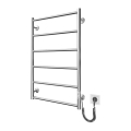 Kúpeľňový rebríkový radiátor CLASSIC 110W/230V 81x52 cm nerezová oceľ/lesklý chróm pravostranný