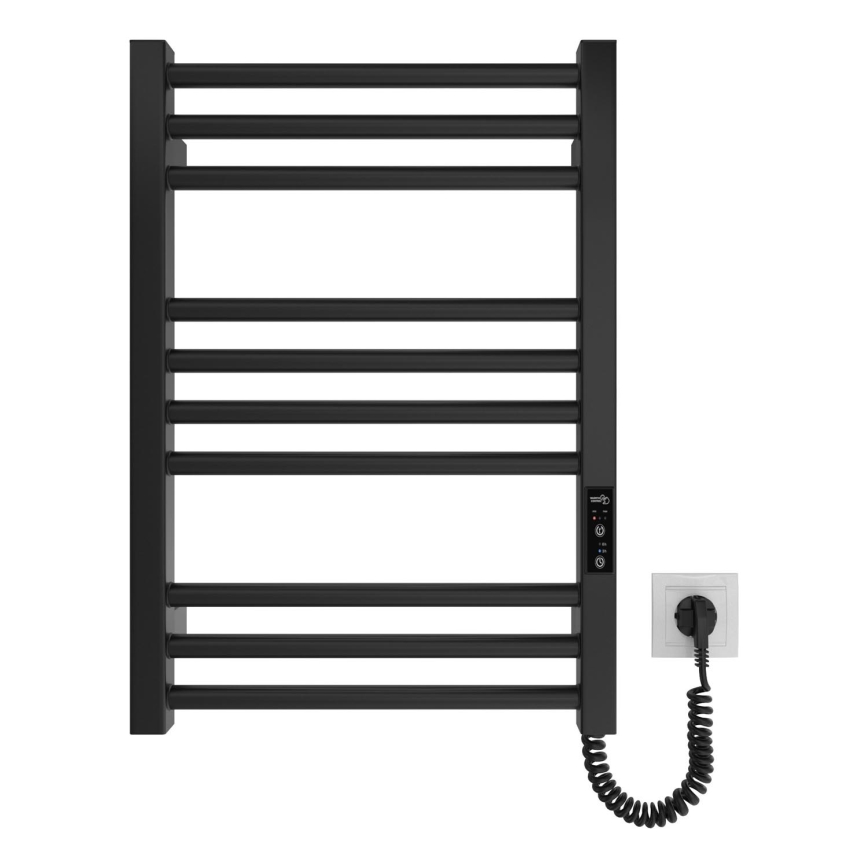 Kúpeľňový rebríkový radiátor HF DERBY 100W/230V 57x43 cm čierna