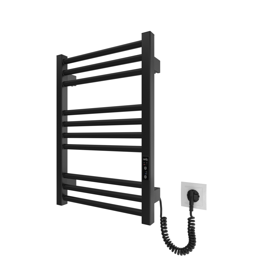 Kúpeľňový rebríkový radiátor HF DERBY 100W/230V 57x43 cm čierna