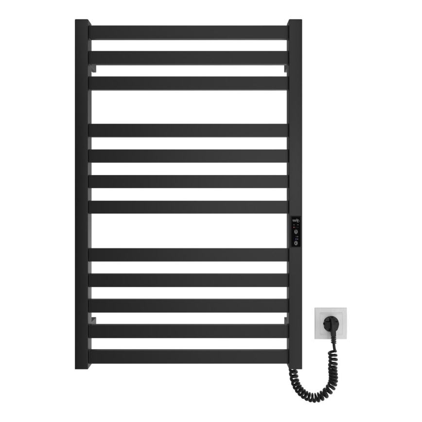 Kúpeľňový rebríkový radiátor HF OXFORD 170W/230V 77x53 cm čierna