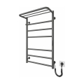Kúpeľňový rebríkový radiátor HOME 95W/230V 77x53 cm nerez/antracit pravý