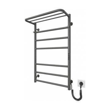 Kúpeľňový rebríkový radiátor HOME 95W/230V 77x53 cm nerez/antracit pravý