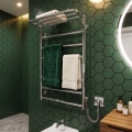 Kúpeľňový rebríkový radiátor HOME 95W/230V 77x53 cm nerez/chróm pravý