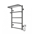 Kúpeľňový rebríkový radiátor HOTEL 75W/230V 66x42 cm nerez/antracit pravý